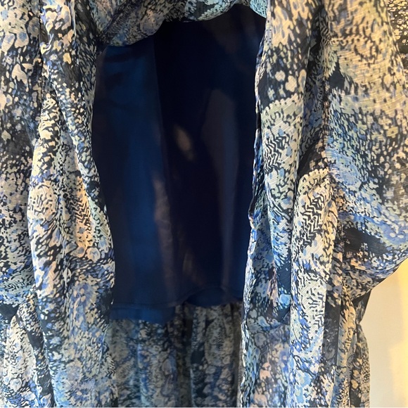 Joie Floral Layered Sheer Sleeve Flowy Dress in Parisian Paisley XL - Picture 7 of 15